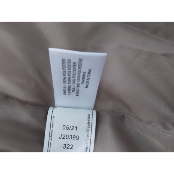 A.N.A Coat Jacket Quilted Puffer Faux Sherpa Trim Womens Size Large - Picture 11 of 15